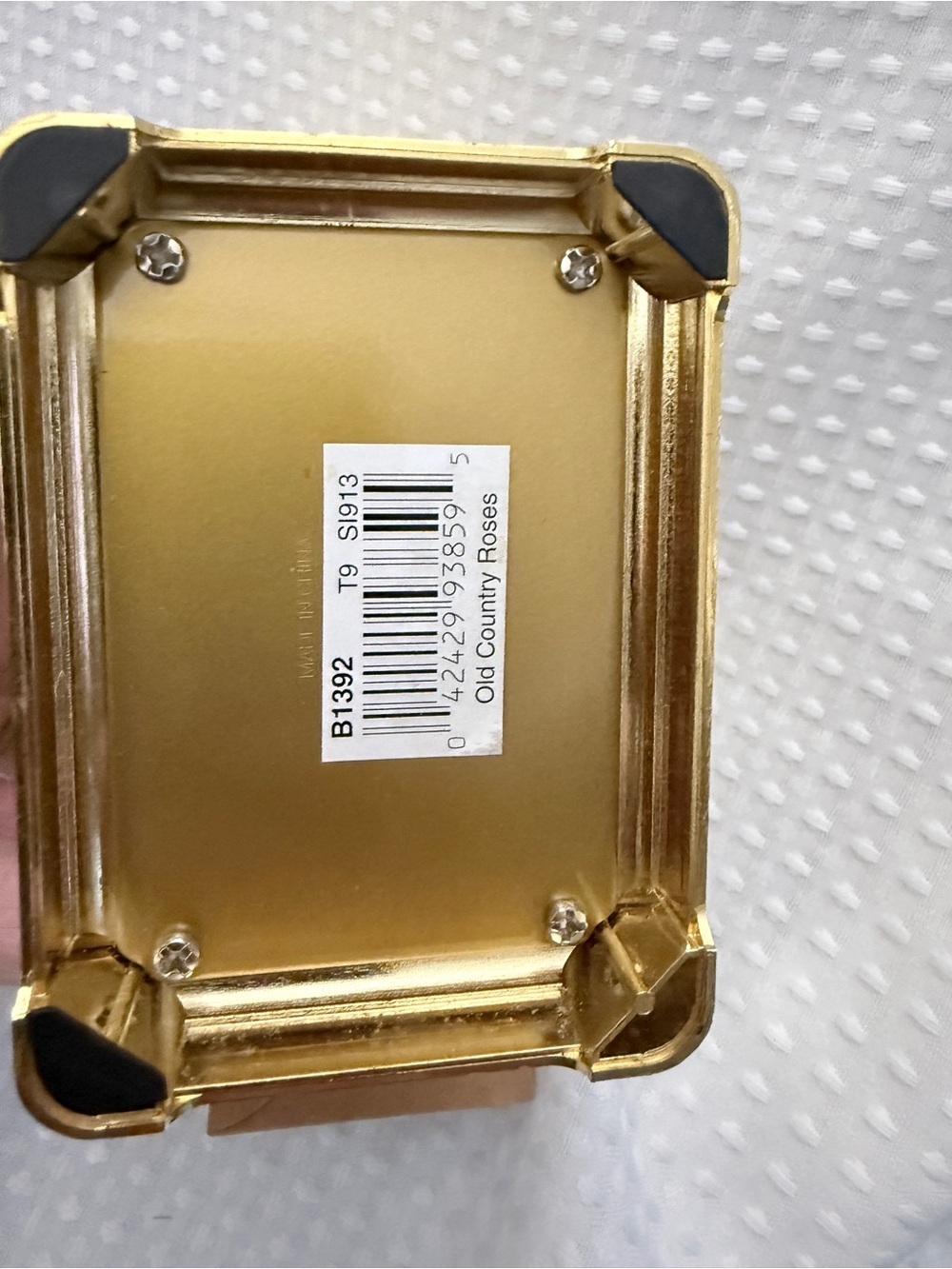 Vintage Bulova Old Country Roses Carriage Clock Brass Quartz Desk Mantel Clock - Picture 6 of 7